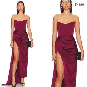 KATIE MAY Bita Gown in‎ Bordeaux xs